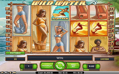 لعبة Wild Water من انتاج شركة Netent وهي من أشهر العاب السلوتس في الكازينو